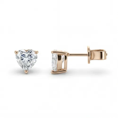 Allure - Moissanite Heart Cut Earrings
