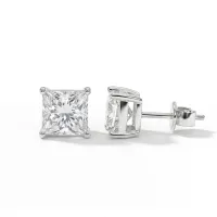 Orion – Princess Moissanite Stud Earrings
