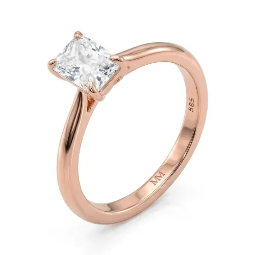 Lustra – Radiant Solitaire Moissanite Ring