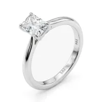 Lustra – Radiant Solitaire Moissanite Ring