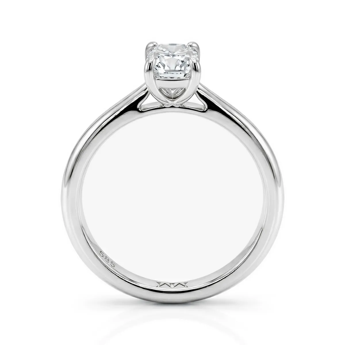 Lustra - Radiant Solitaire Moissanite Ring