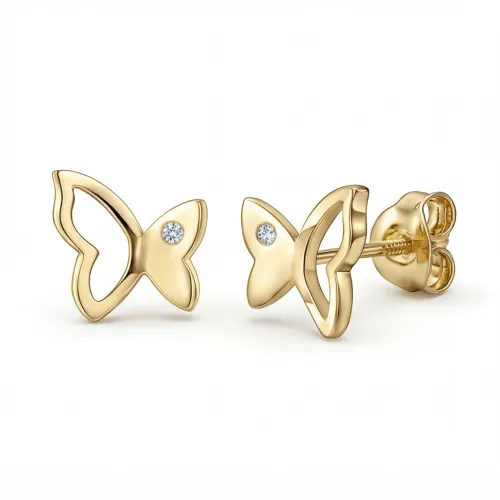 Butterfly Beauty - Moissanite Stud Earrings