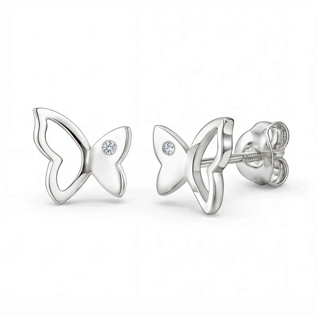 Butterfly Beauty - Moissanite Stud Earrings