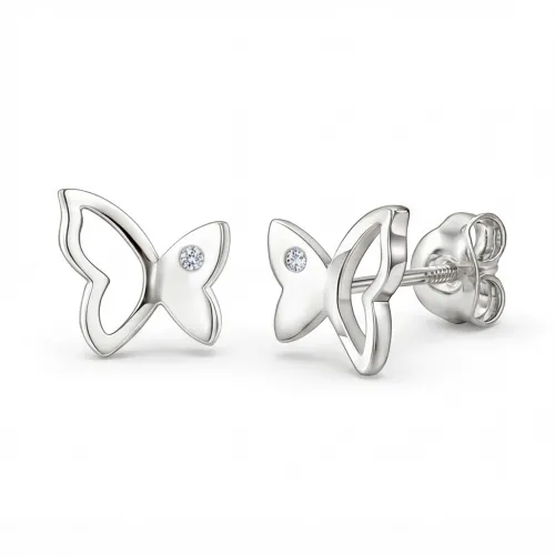 Butterfly Beauty - Moissanite Stud Earrings