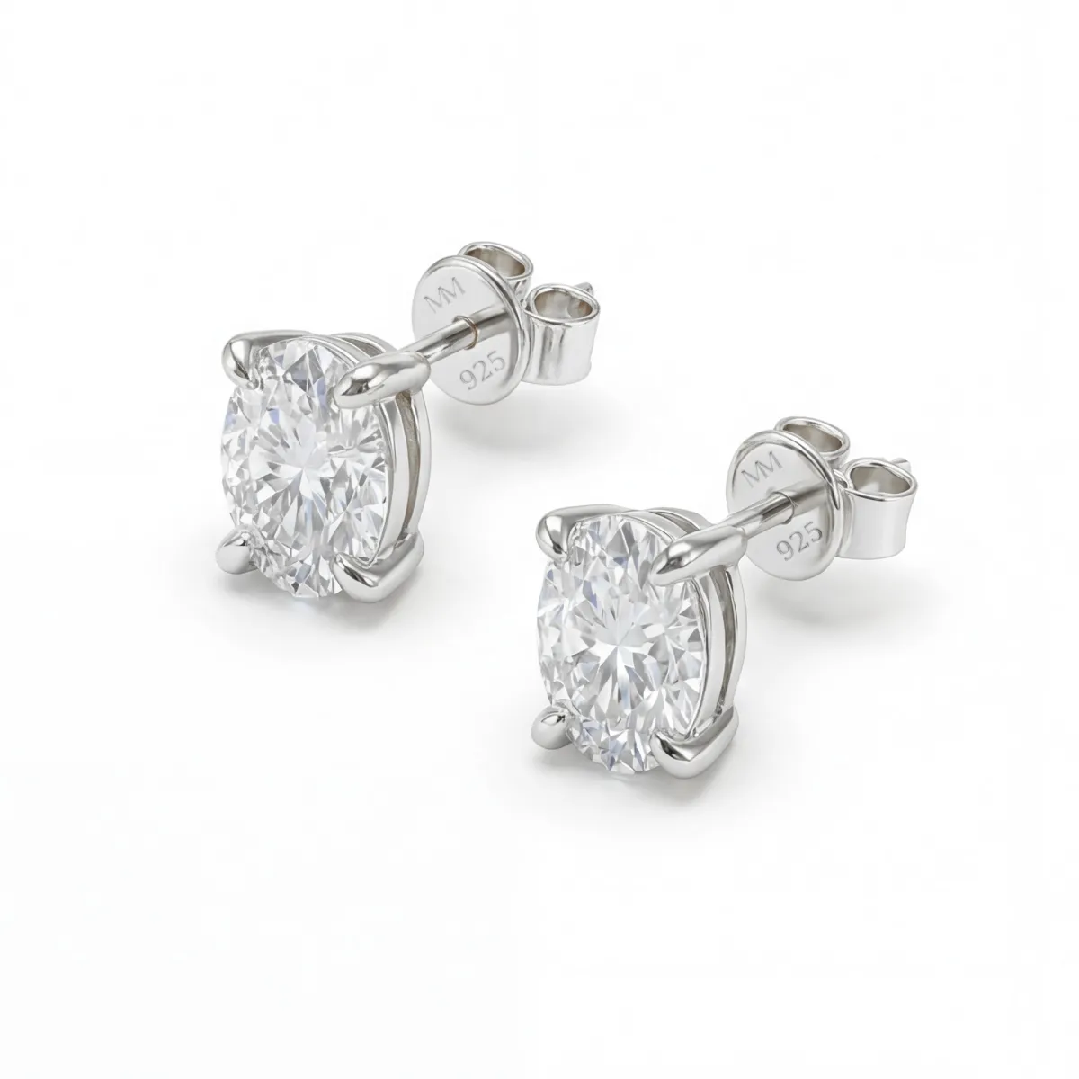 Ovalis – Oval Moissanite Stud Earrings