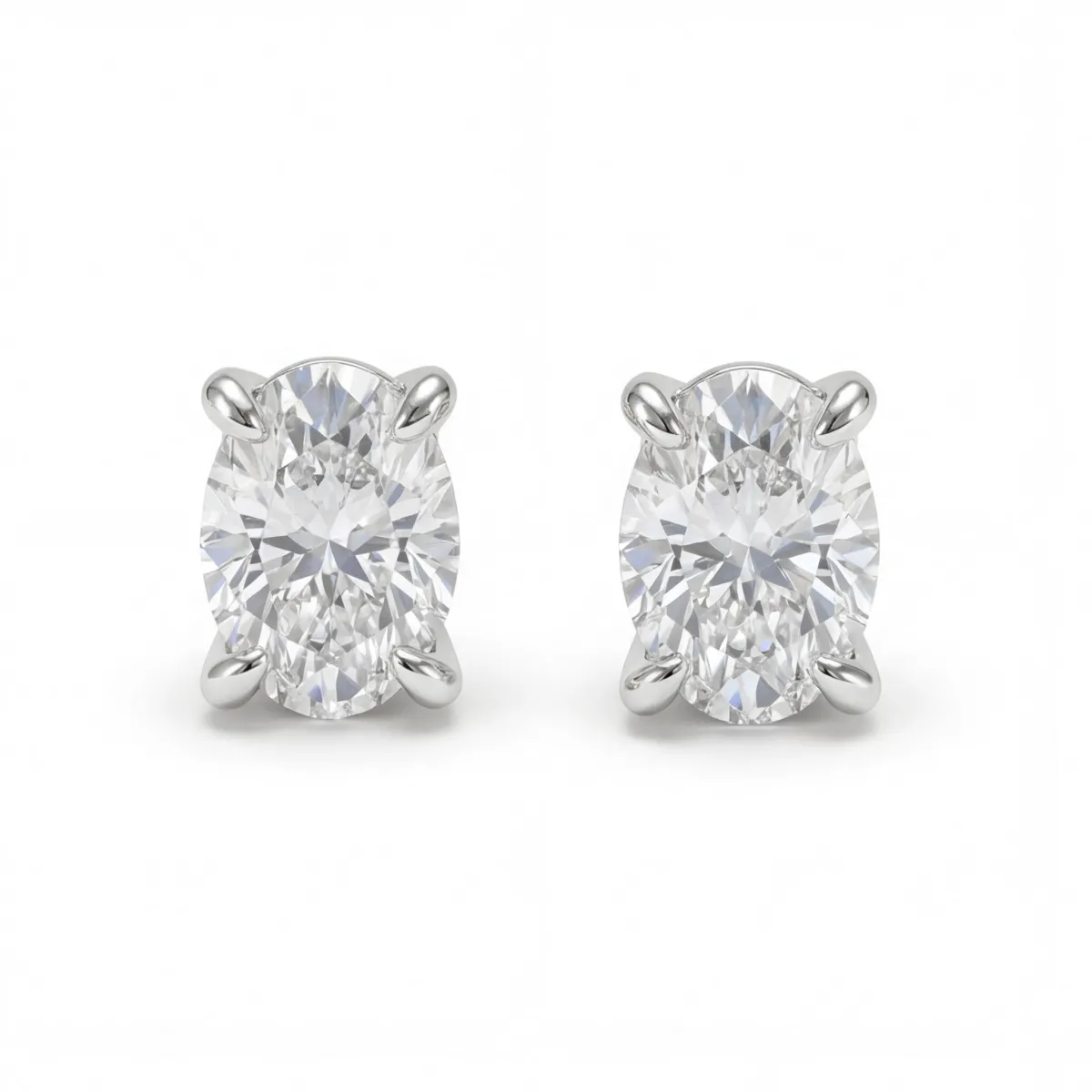 Ovalis – Oval Moissanite Stud Earrings