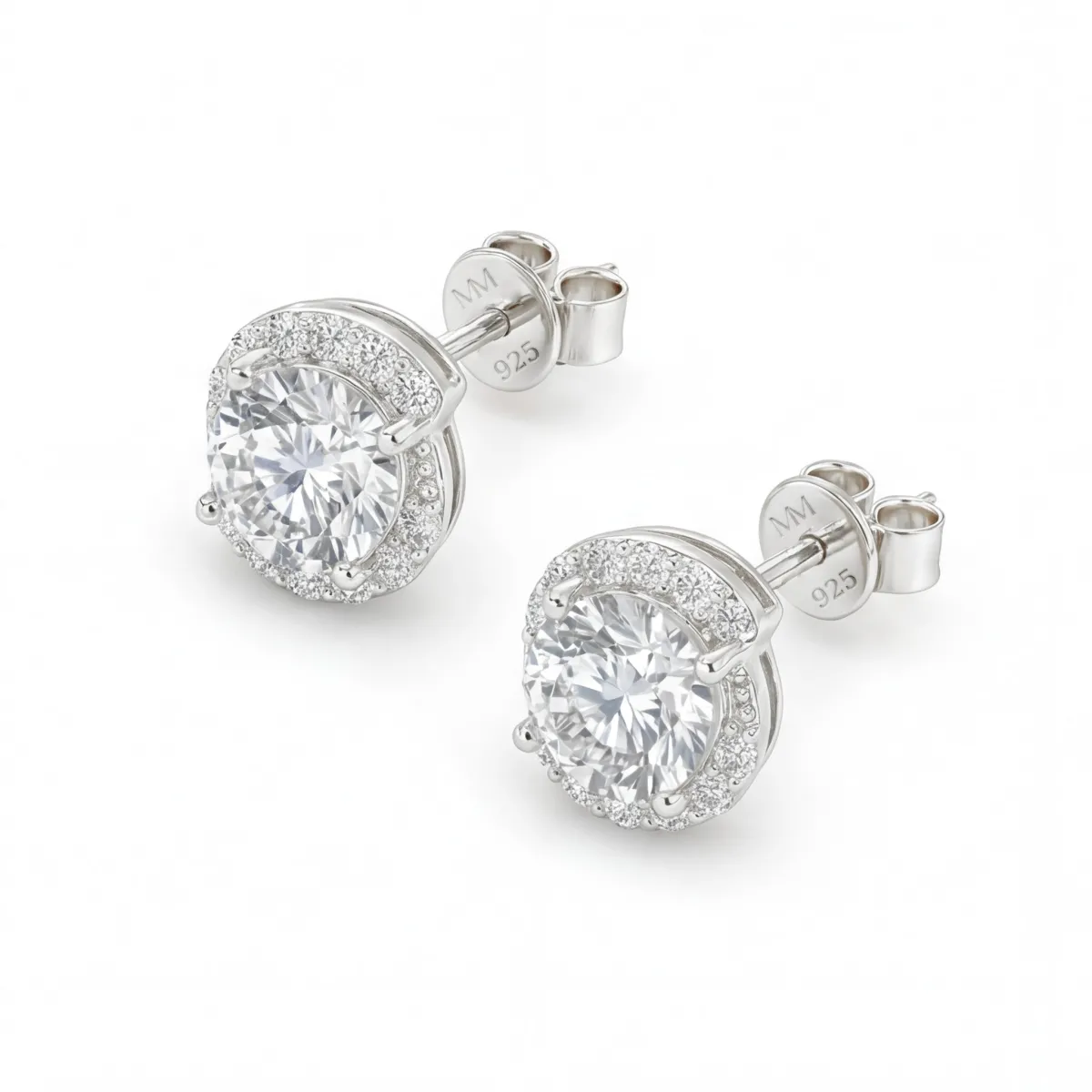 Divine Dots - Moissanite Stud Earrings