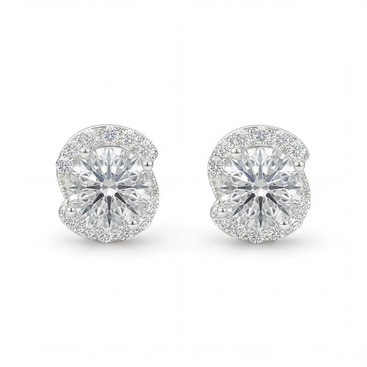 Divine Dots - Moissanite Stud Earrings