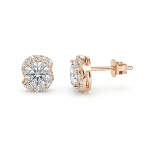 Divine Dots - Moissanite Stud Earrings