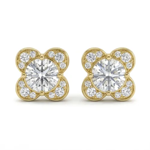 Moissanite Blooms - Moissanite Stud Earrings