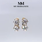 Zephyra - Elegant Screwback Moissanite Stud Earrings Zephyra - Elegant Screwback Moissanite Stud Earrings