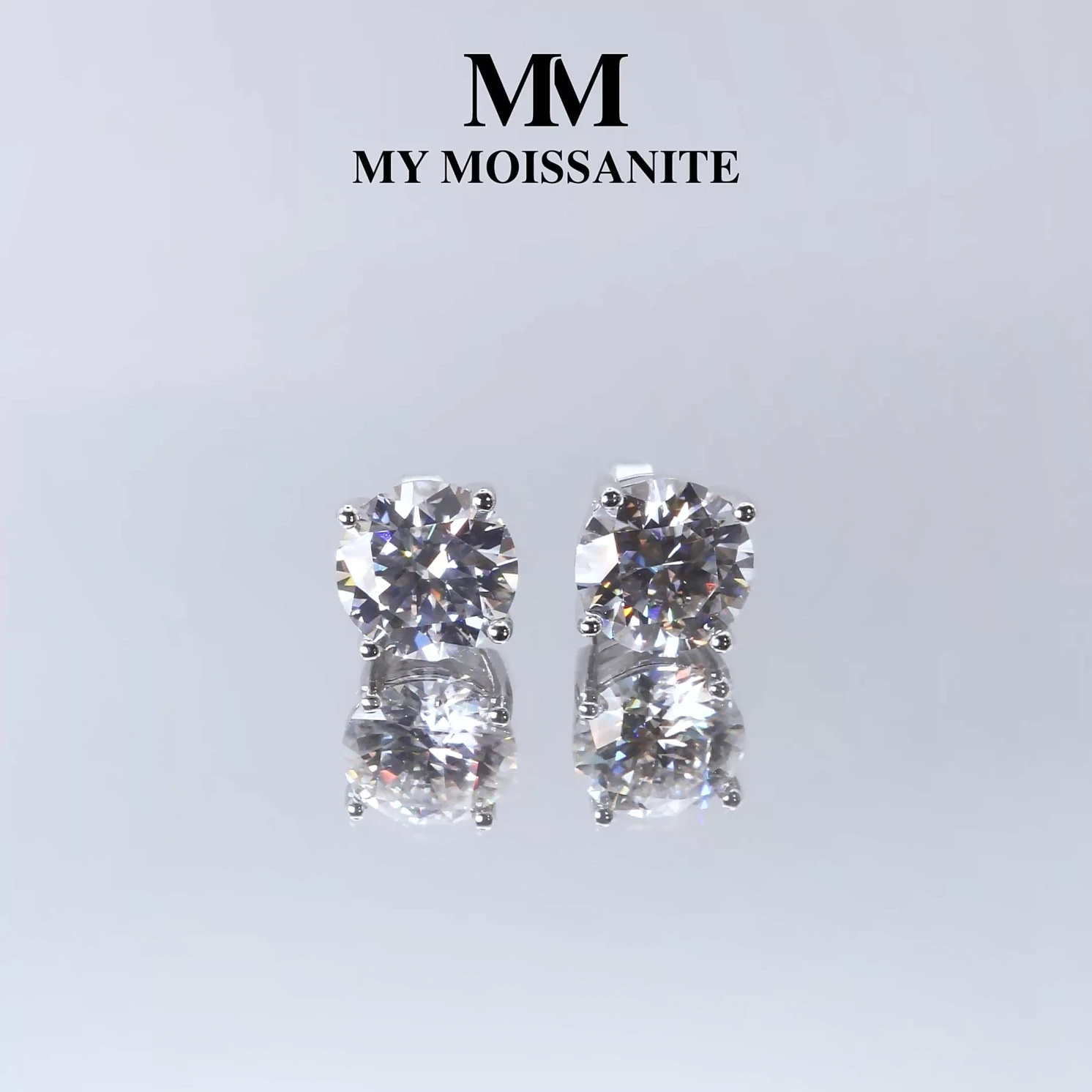 Nova - Moissanite Stud Earrings Nova - Moissanite Stud Earrings