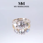 Aventine - Triple Moissanite Ring | My Moissanite Aventine - Triple Moissanite Ring | My Moissanite