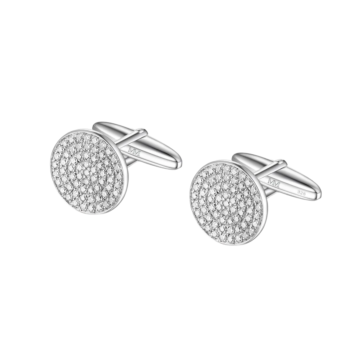 Luxon - Moissanite Cufflinks in Pavé Setting