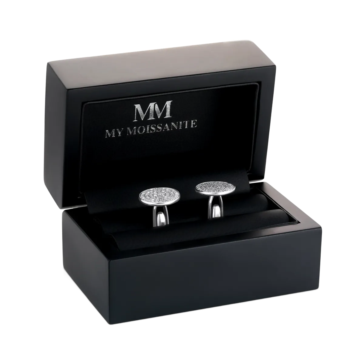 Luxon - Moissanite Cufflinks in Pavé Setting