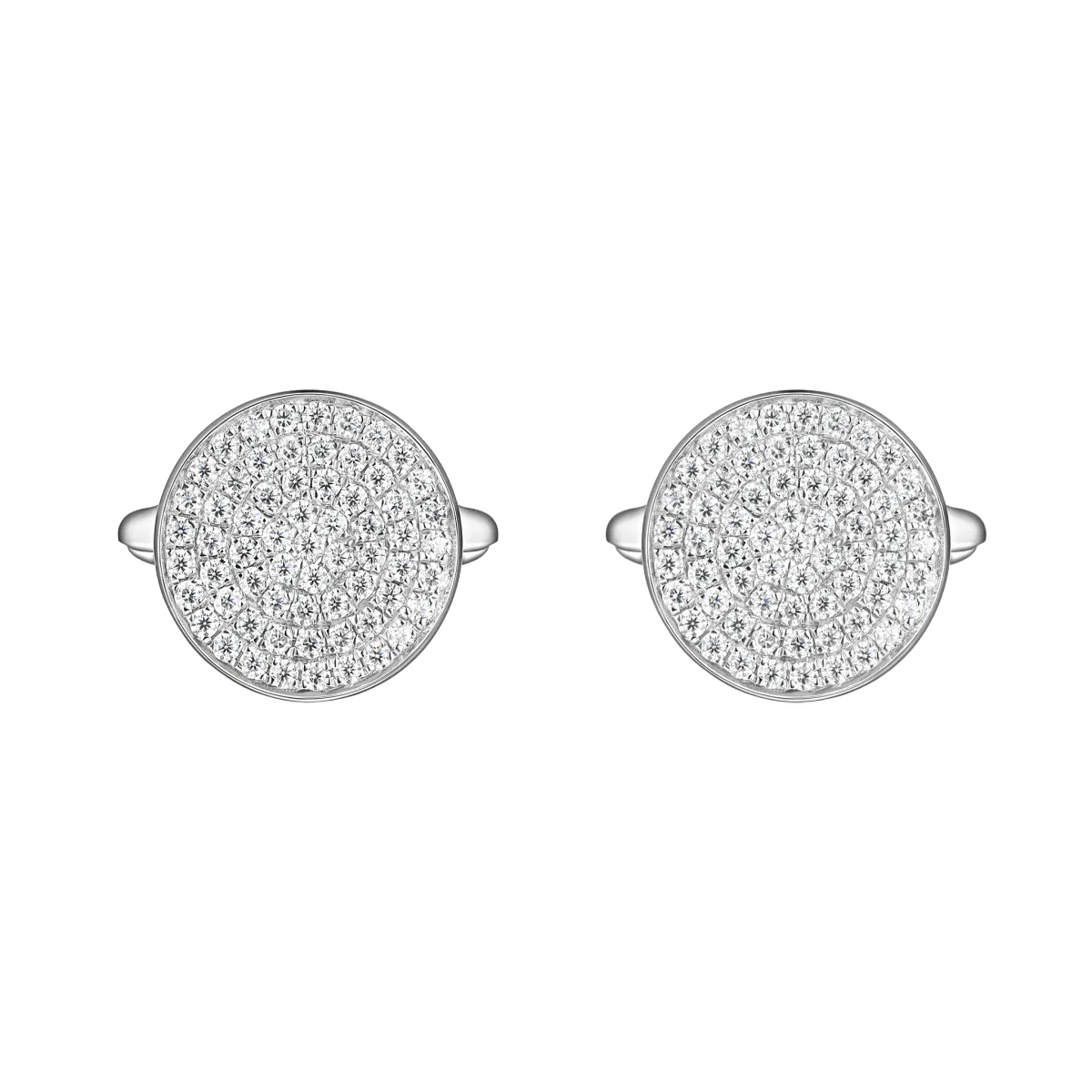 Luxon - Moissanite Cufflinks in Pavé Setting