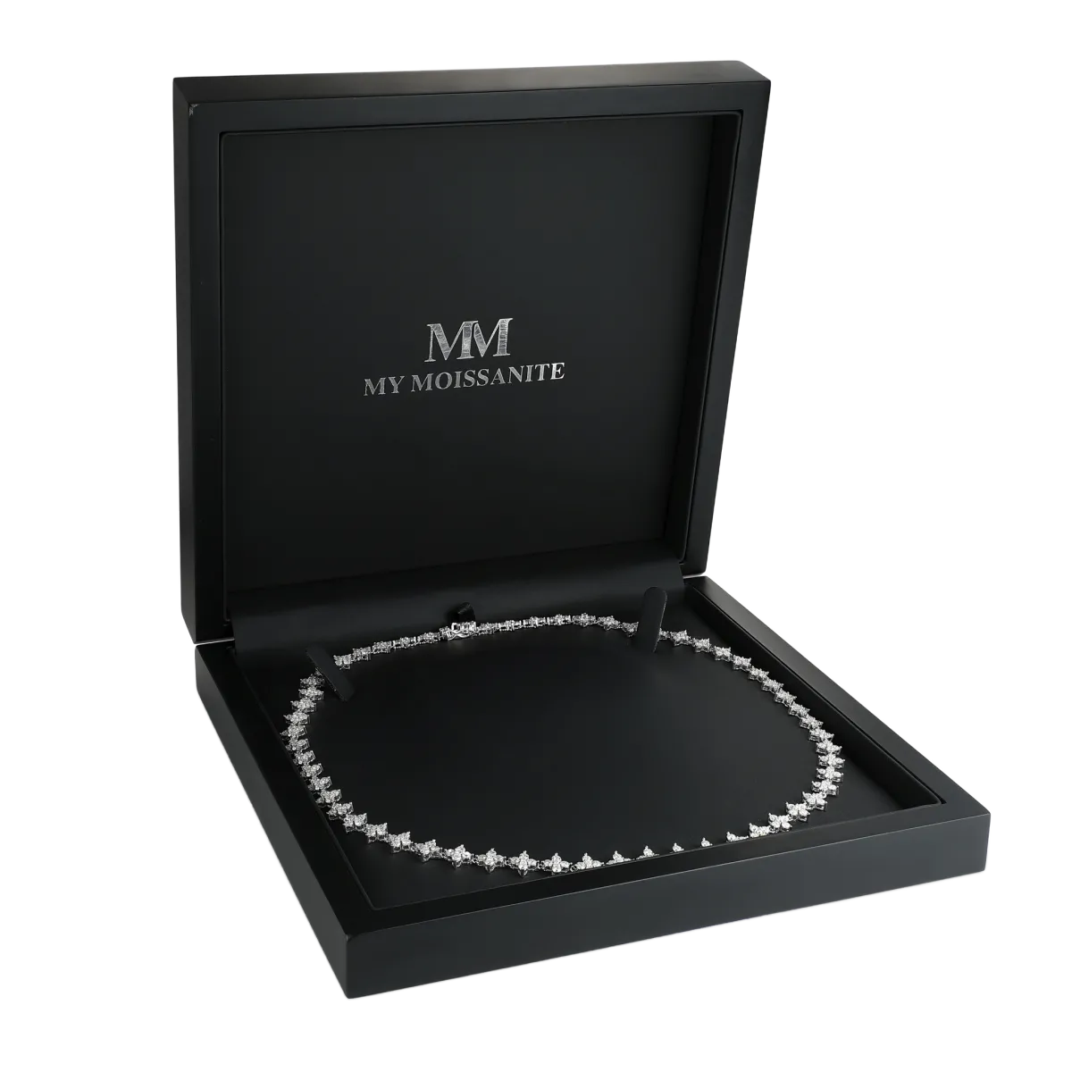 Pentara - Moissanite Tennis Necklace in Pavé Setting