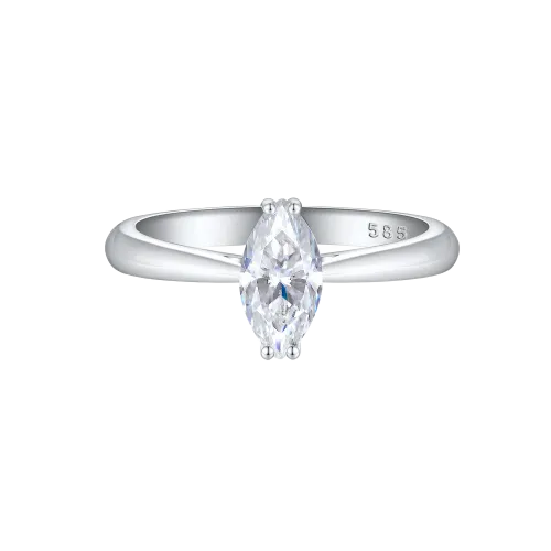 Liana - Marquise Solitaire Moissanite Ring