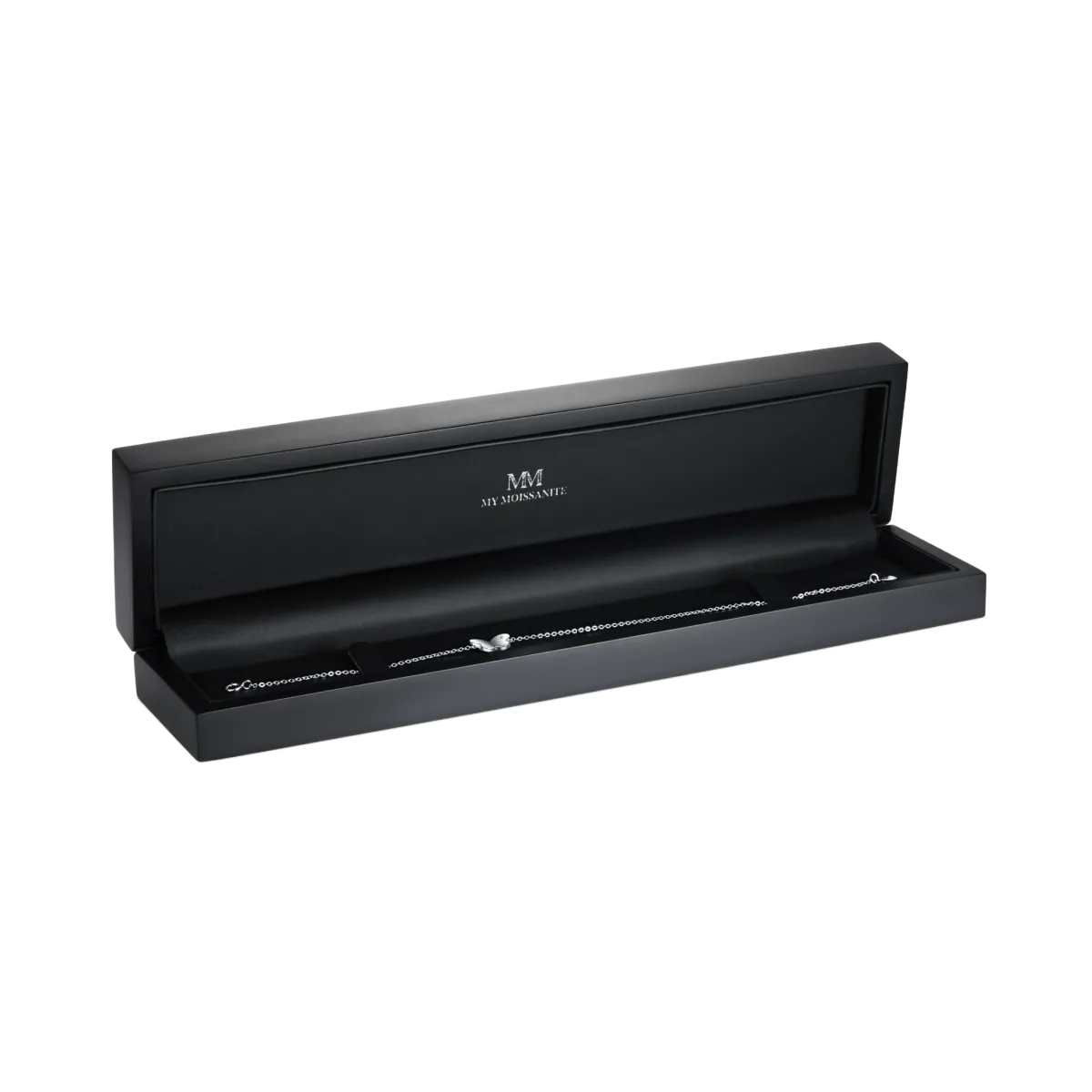 Papillon - Moissanite Butterfly Charm Bracelet with Adjustable Chain