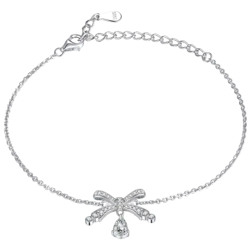 Pearlette - Bransoletka z Moissanitem w Kształcie Gruszki z Oprawą Pavé