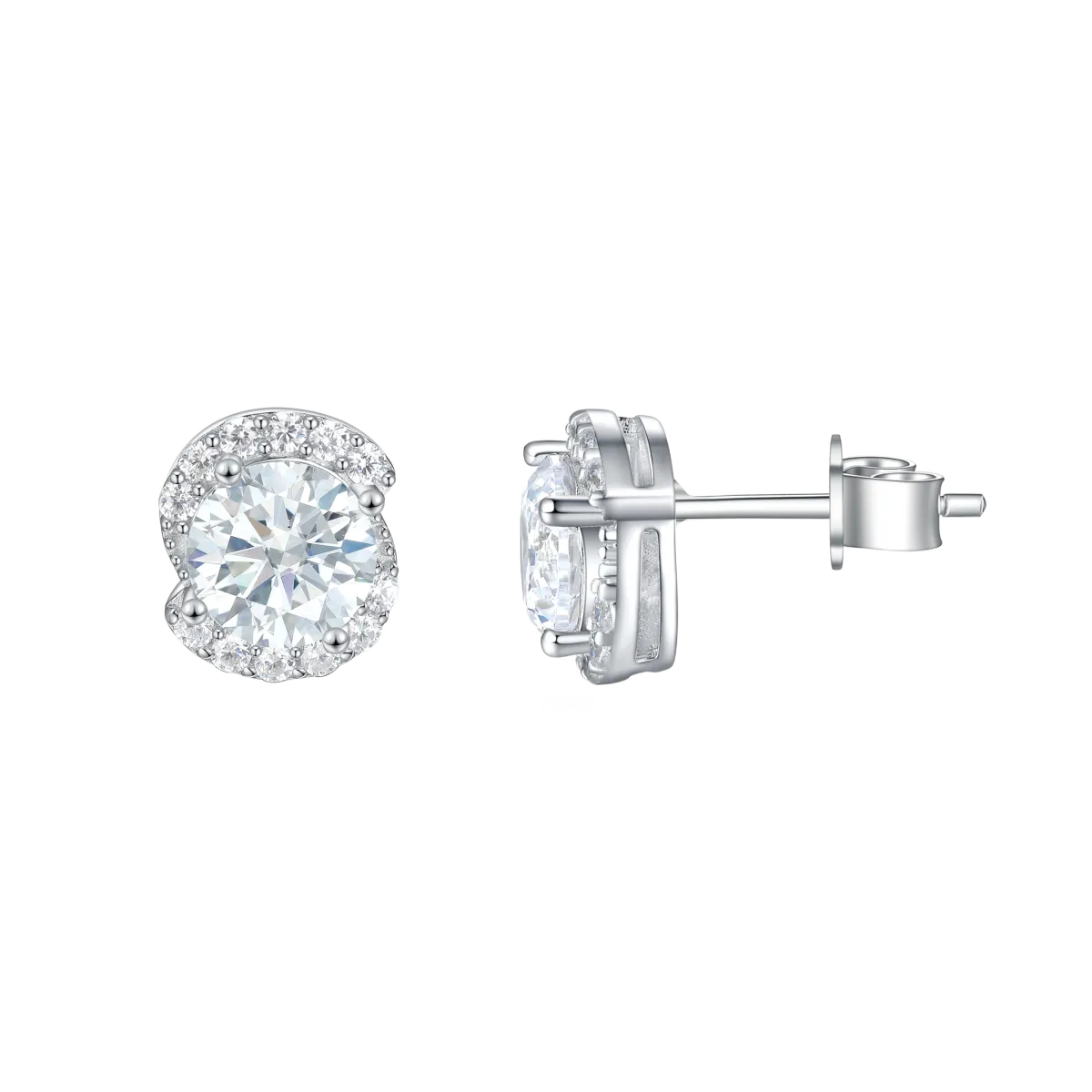 Divine Dots - Moissanite Stud Earrings