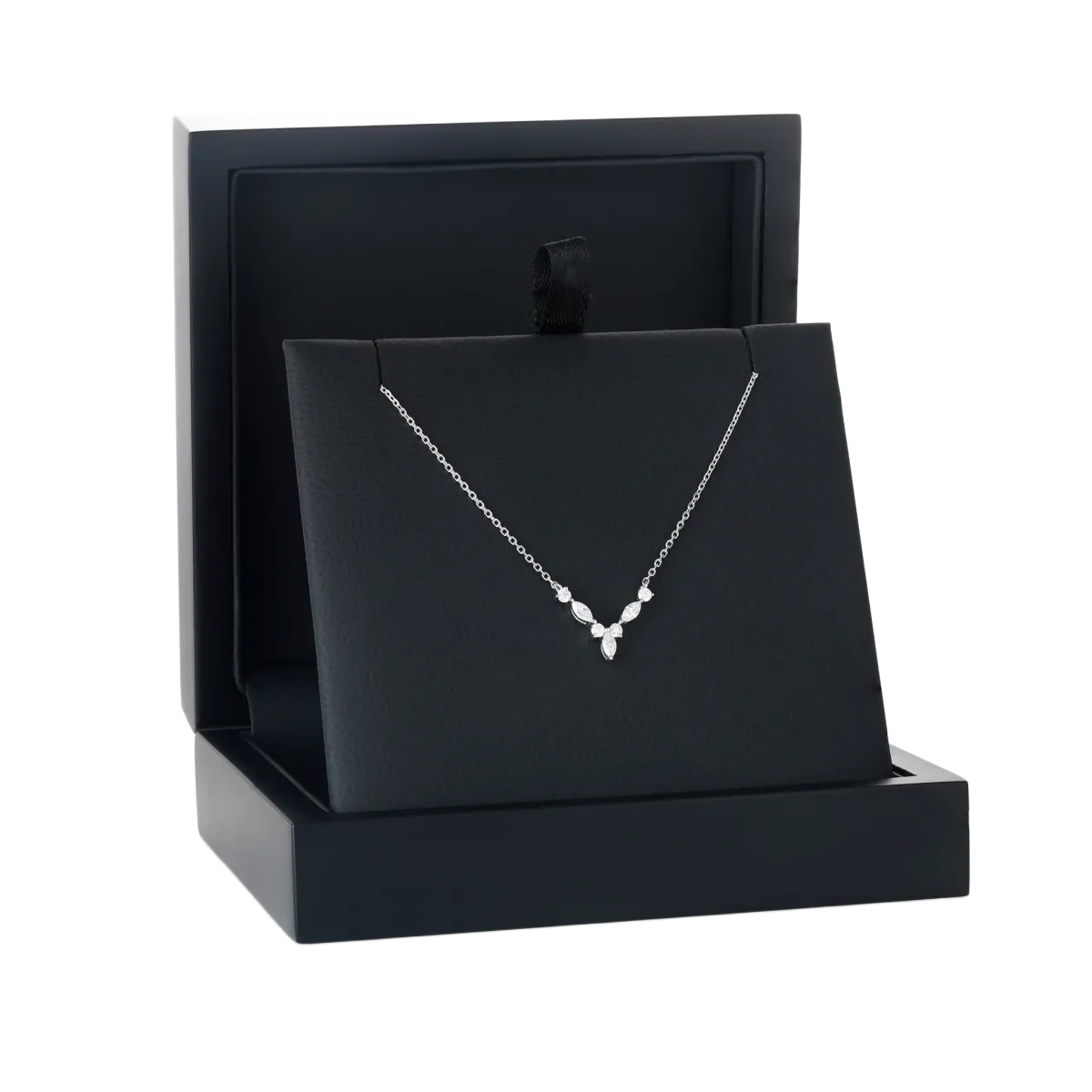 Adelina - Elegant Moissanite Necklace with Marquise Accents