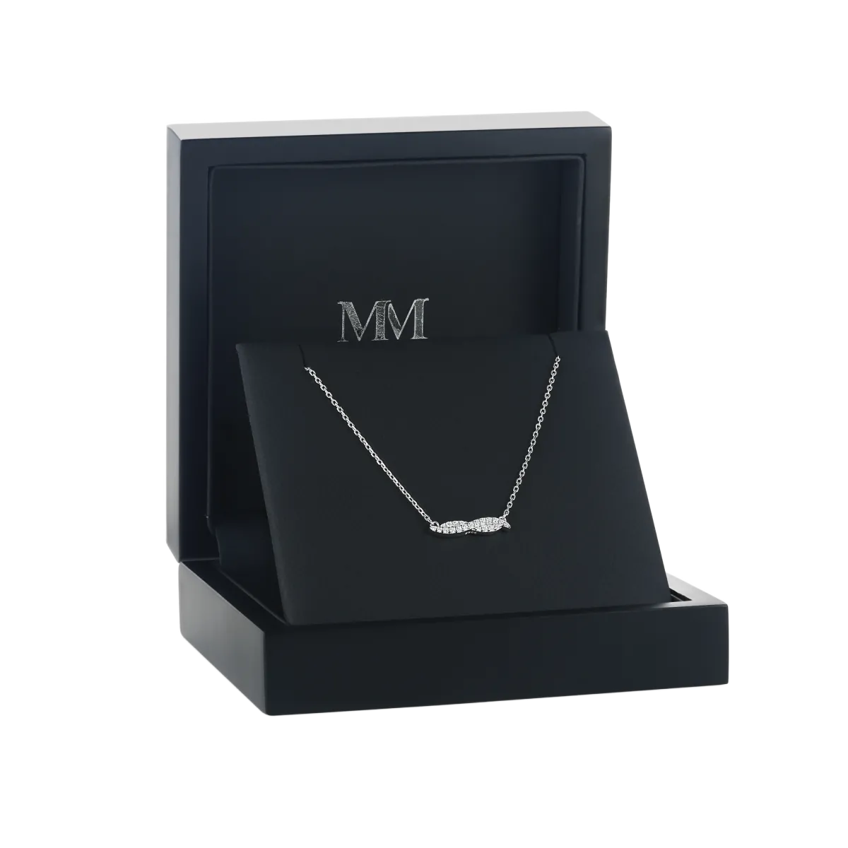 Astrid - Marquise-Inspired Moissanite Necklace with Pave Setting