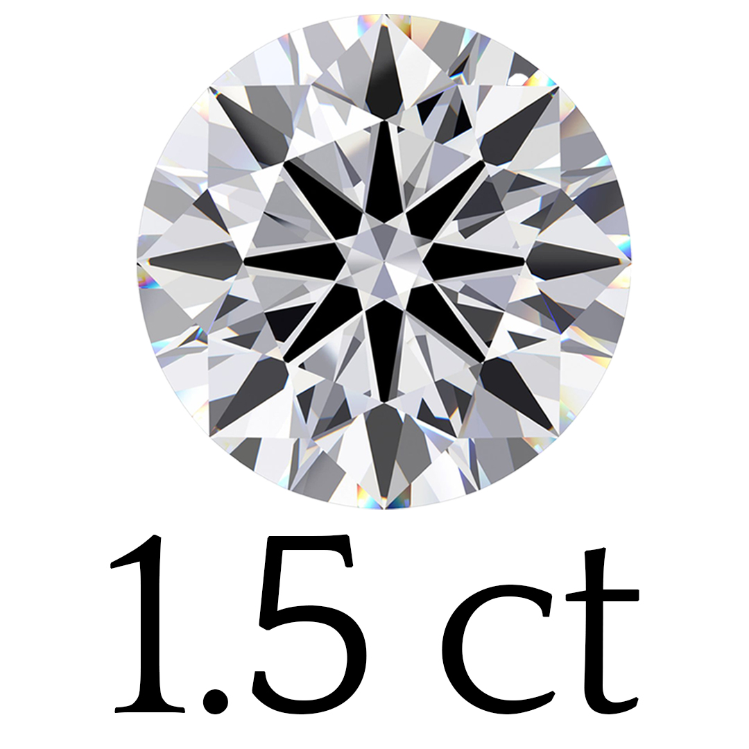 1.5 carats (7.5 mm)